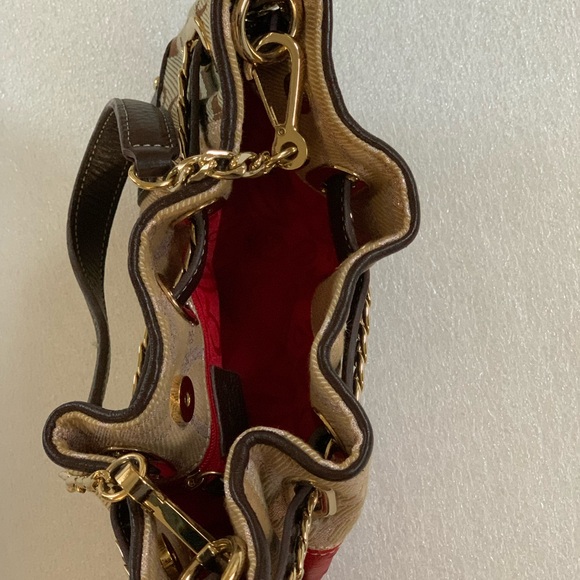 Bebe purse 👛 used  color: gold, brown, tan & red - Picture 3 of 3